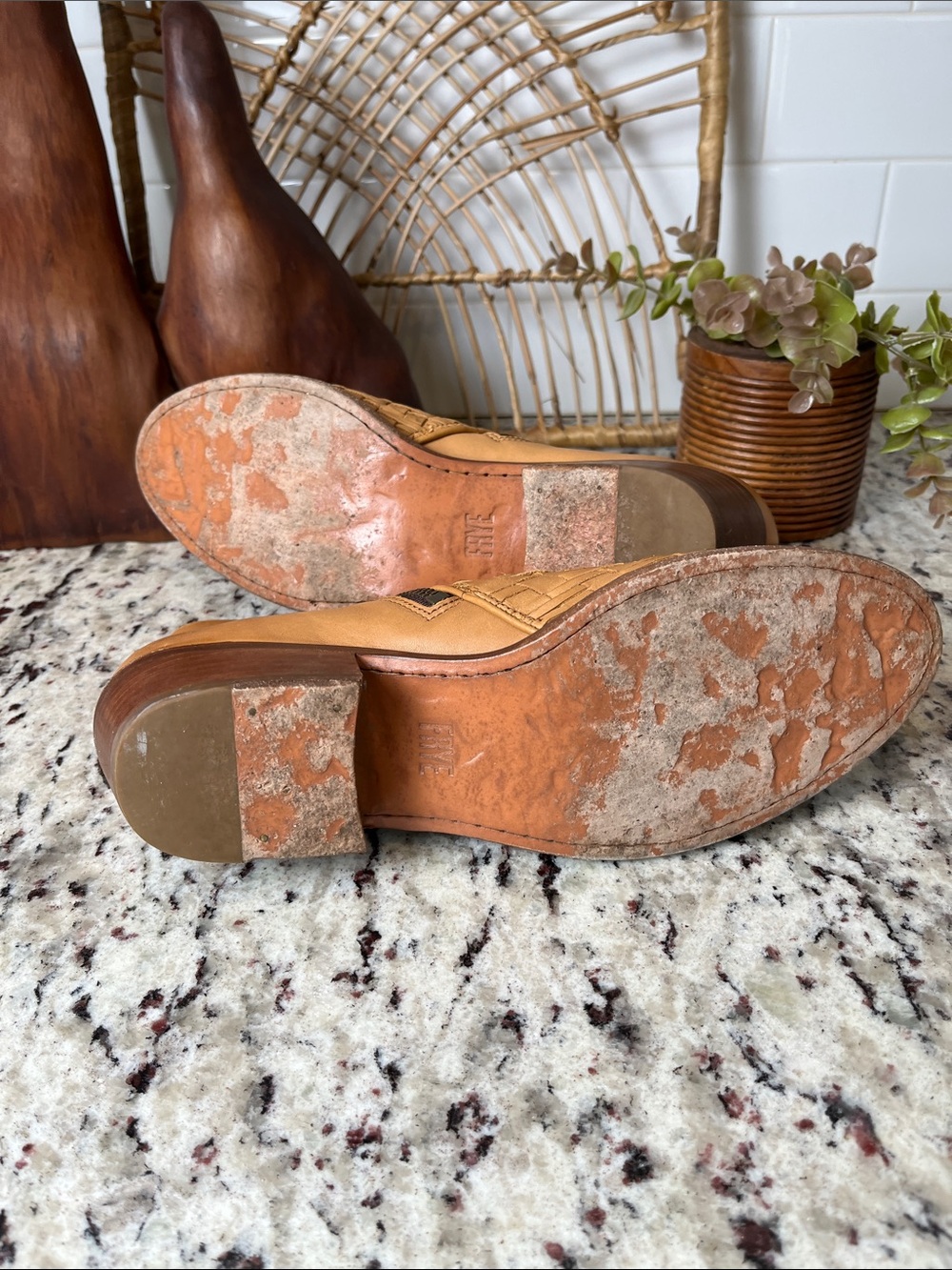 Frye Woven Leather Ankle Booties in Tan - Picture 10 of 14